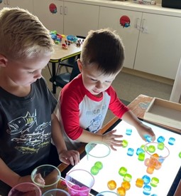 Children learning with technology