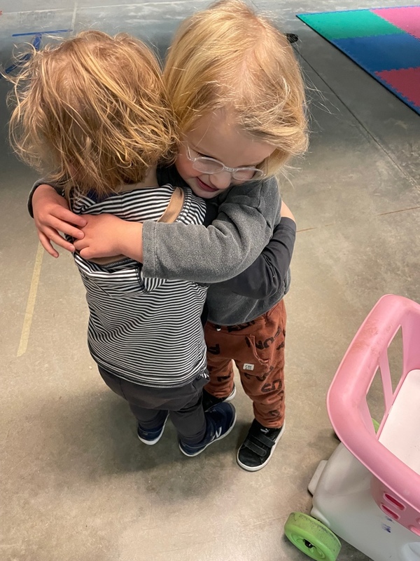 Children hugging
